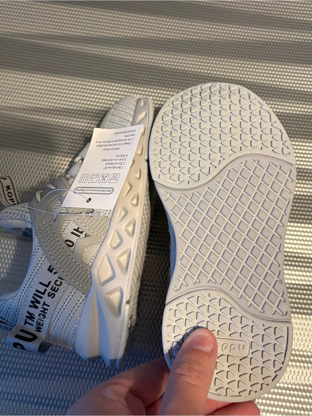 Toddler Boy (or Unisex) Size 9 Lightweight Breathable Sneakers - Light Gray